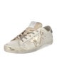 Golden Goose Leather Printed Sneakers