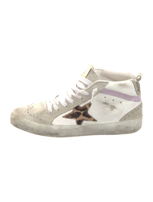 Golden Goose Suede Animal Print Sneakers
