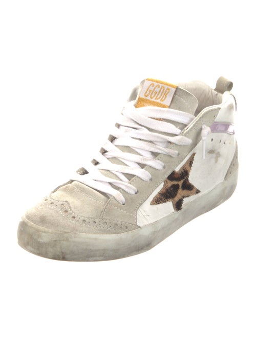 Golden Goose Suede Animal Print Sneakers