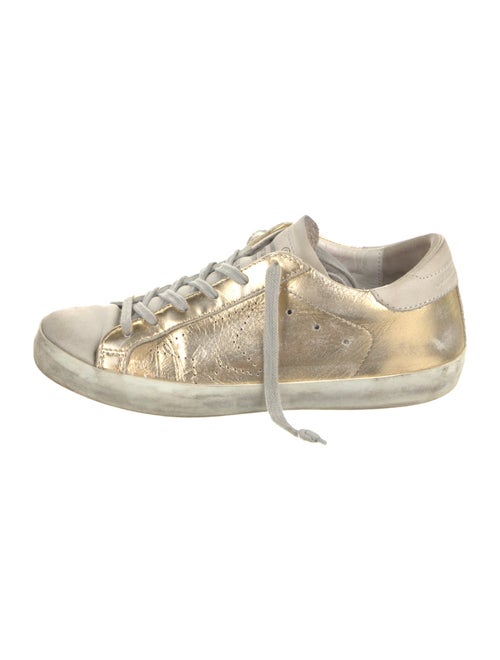 Golden Goose Leather Lasercut Accents Sneakers
