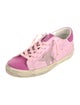 Golden Goose Leather Glitter Accents Sneakers