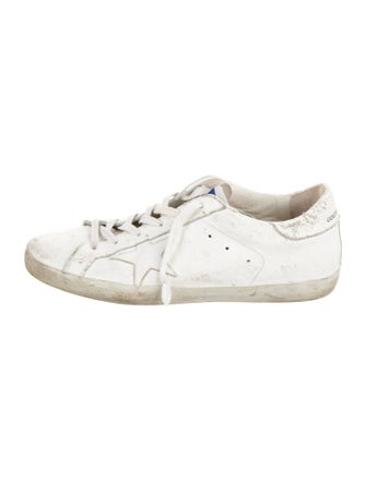 Golden Goose Leather Distressed Accents Sneakers