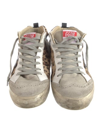 Golden Goose Ponyhair Animal Print Sneakers