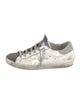 Golden Goose Leather Glitter Accents Sneakers