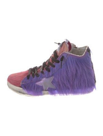 Golden Goose Ponyhair Printed Sneakers