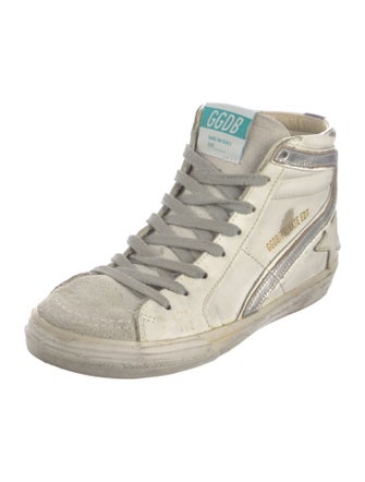 Golden Goose Leather Distressed Accents Sneakers