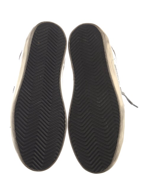 Golden Goose Leather Printed Sneakers