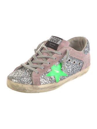 Golden Goose Glitter Printed Sneakers