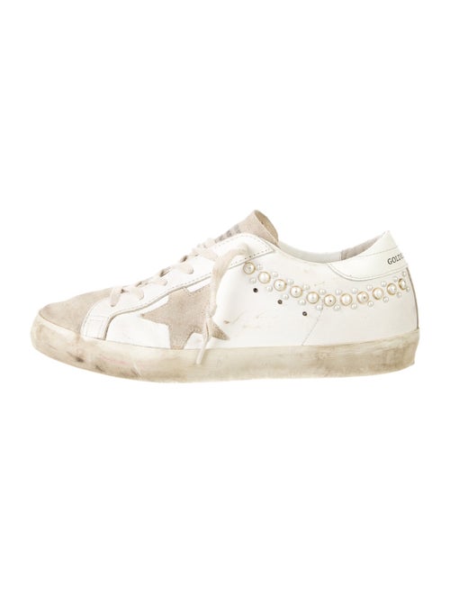 Golden Goose Leather Distressed Accents Sneakers