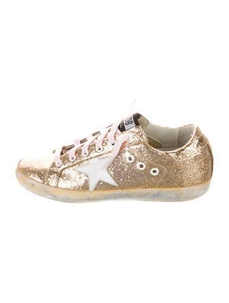 Golden Goose Glitter Printed Sneakers