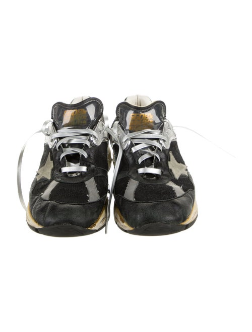 Golden Goose Leather Printed Athletic Sneakers