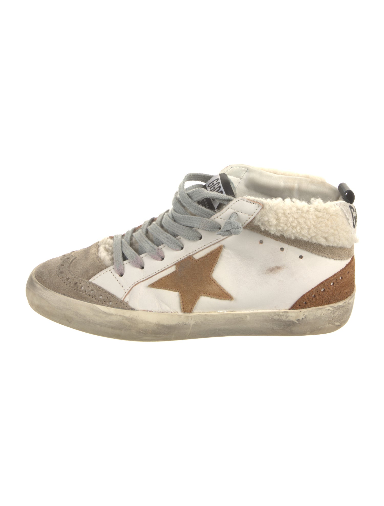 Golden Goose Leather Colorblock Pattern Sneakers