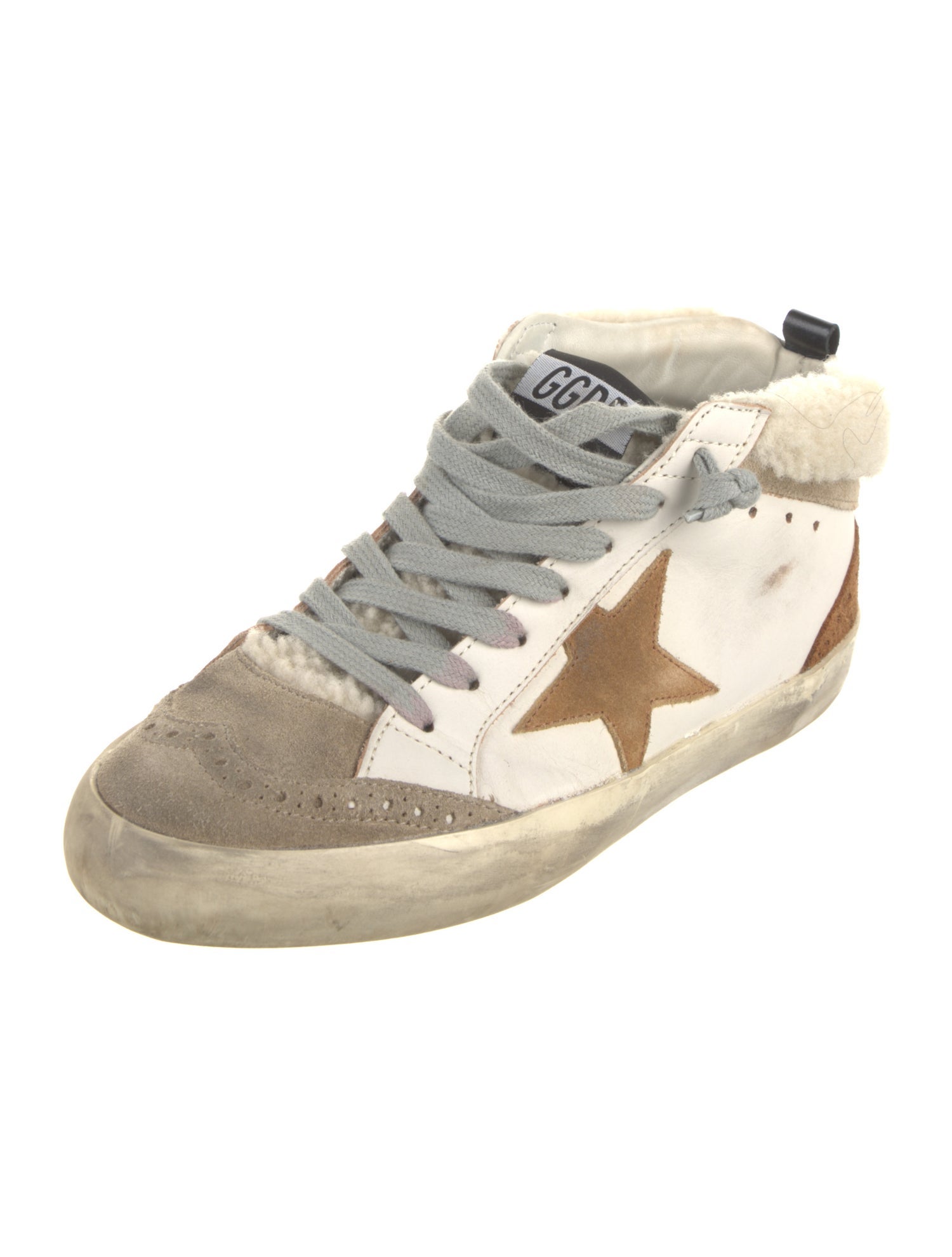 Golden Goose Leather Colorblock Pattern Sneakers