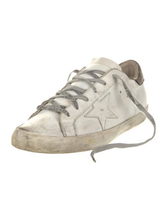 Golden Goose Leather Distressed Accents Sneakers