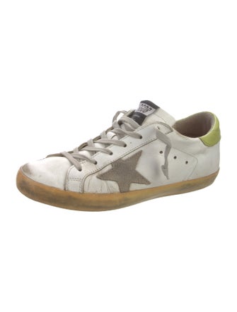 Golden Goose Leather Printed Sneakers