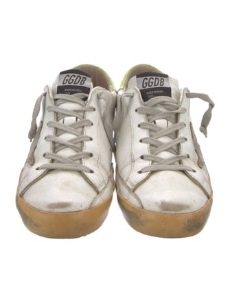 Golden Goose Leather Printed Sneakers