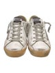 Golden Goose Leather Printed Sneakers