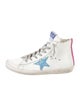 Golden Goose Leather Printed Sneakers