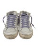 Golden Goose Leather Animal Print Sneakers