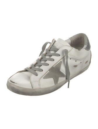 Golden Goose Leather Distressed Accents Sneakers