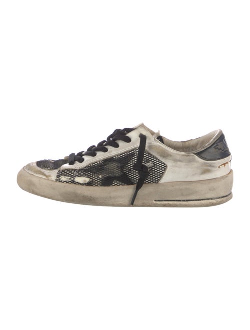 Golden Goose Leather Colorblock Pattern Sneakers