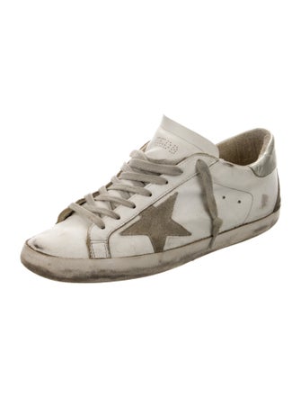 Golden Goose Leather Printed Sneakers