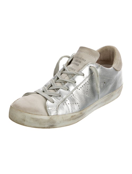 Golden Goose Leather Distressed Accents Sneakers