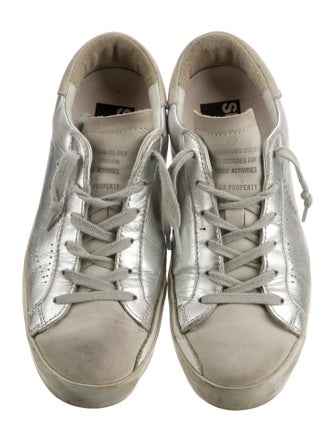 Golden Goose Leather Distressed Accents Sneakers
