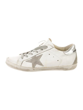 Golden Goose Leather Printed Sneakers