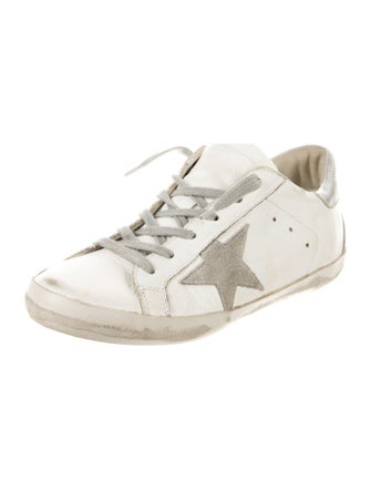 Golden Goose Leather Printed Sneakers