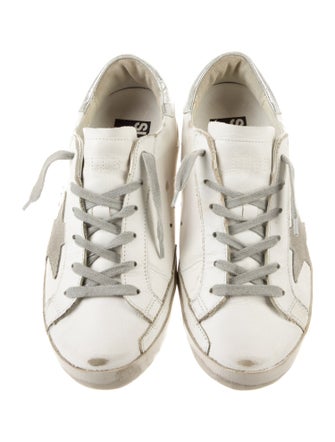 Golden Goose Leather Printed Sneakers