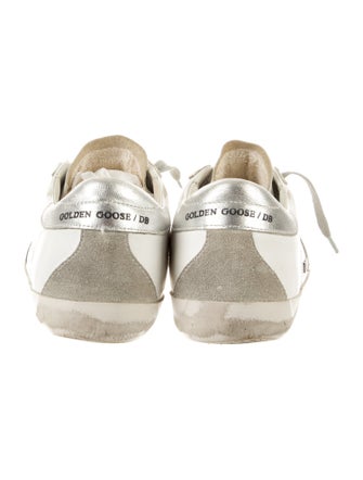 Golden Goose Leather Printed Sneakers