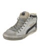 Golden Goose Leather Printed Sneakers