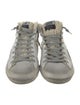Golden Goose Leather Printed Sneakers