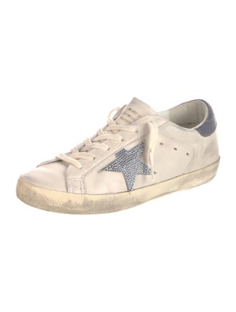 Golden Goose Leather Printed Sneakers