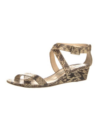 Golden Goose Snakeskin Animal Print Espadrilles