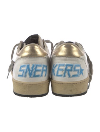 Golden Goose Leather Printed Sneakers