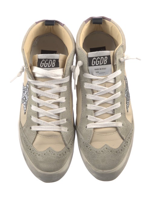 Golden Goose Leather Printed Sneakers