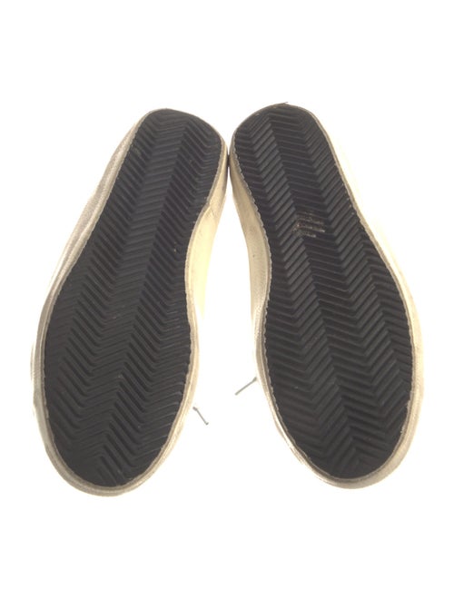 Golden Goose Leather Glitter Accents Sneakers