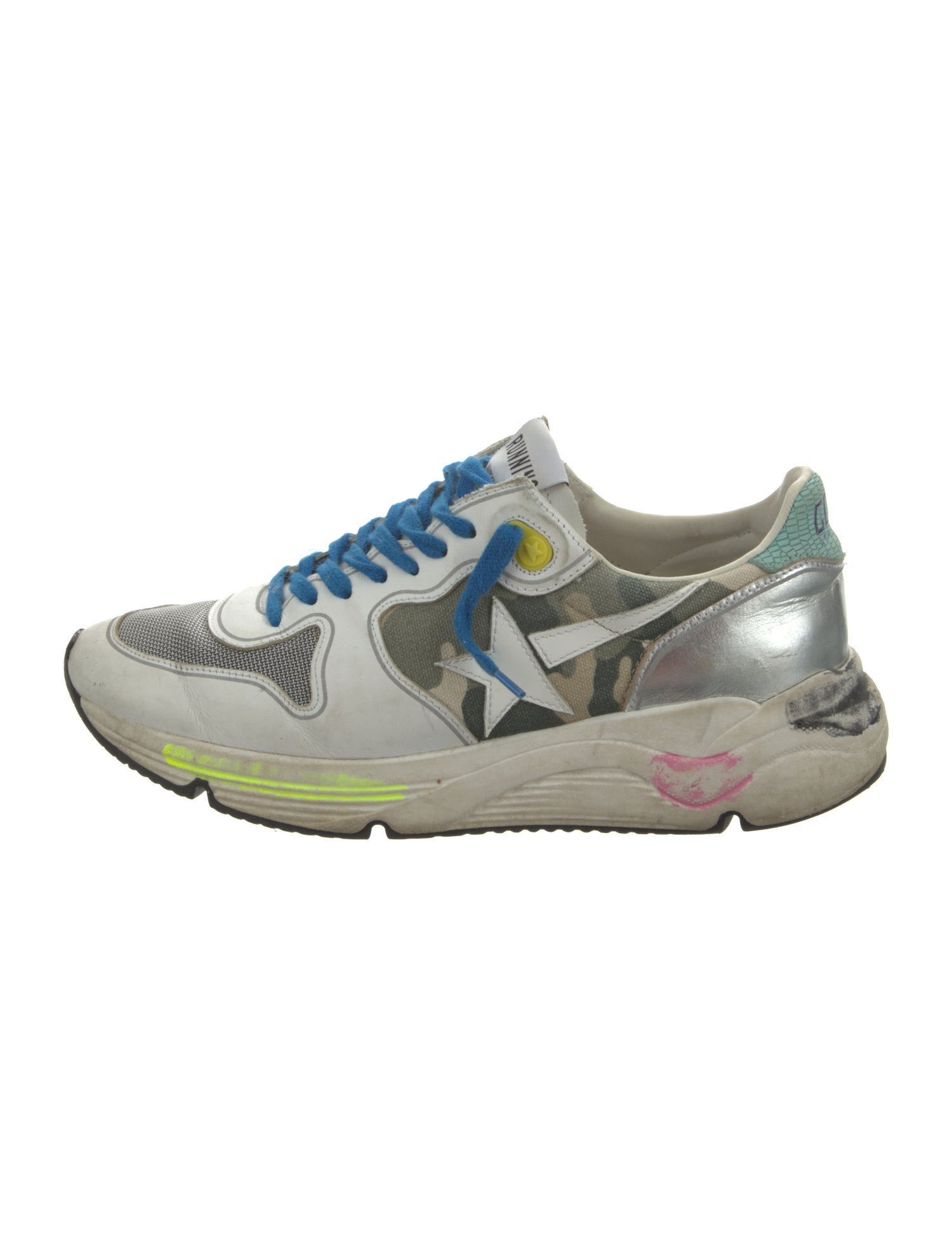 Golden Goose Leather Printed Sneakers