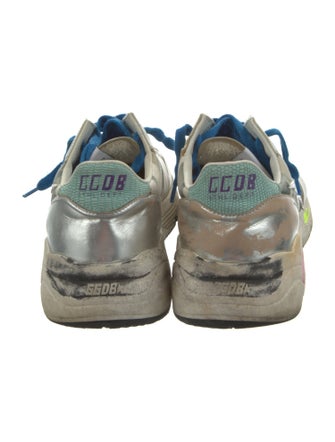 Golden Goose Leather Printed Sneakers