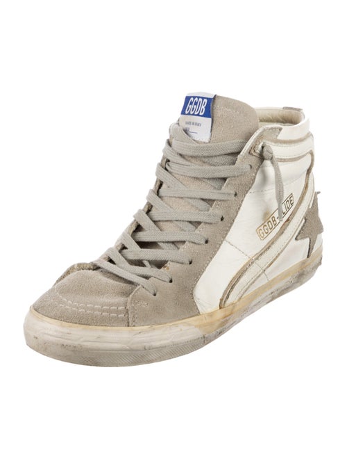 Golden Goose Leather Colorblock Pattern Sneakers