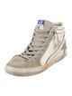 Golden Goose Leather Colorblock Pattern Sneakers