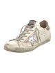 Golden Goose Leather Printed Sneakers