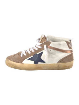 Golden Goose Leather Colorblock Pattern Sneakers