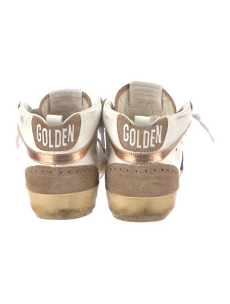 Golden Goose Leather Colorblock Pattern Sneakers