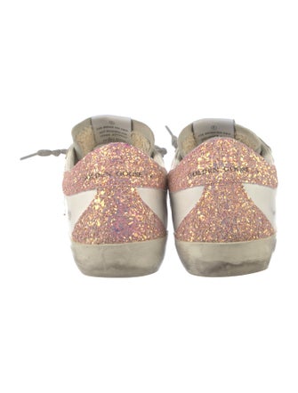 Golden Goose Leather Printed Sneakers