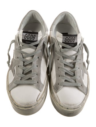 Golden Goose Leather Printed Sneakers