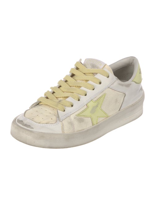 Golden Goose Leather Printed Sneakers