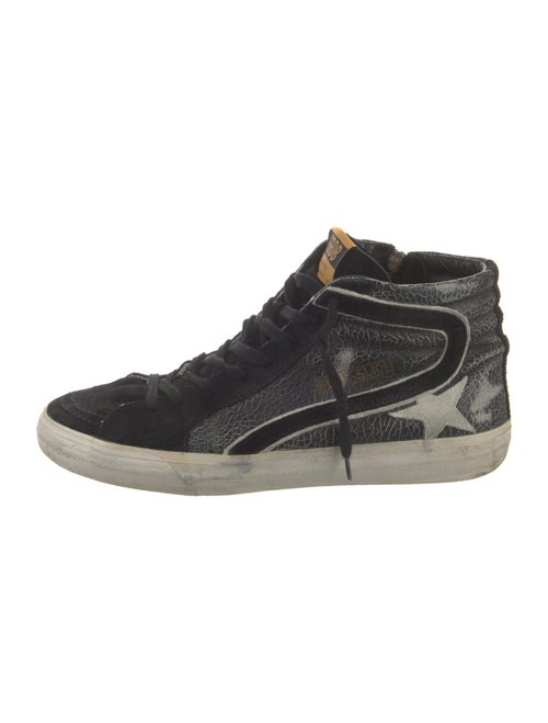 Golden Goose Leather Printed Sneakers